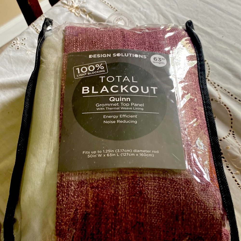 63 inch total blackout 1 grommet panel with thermal weaving lining